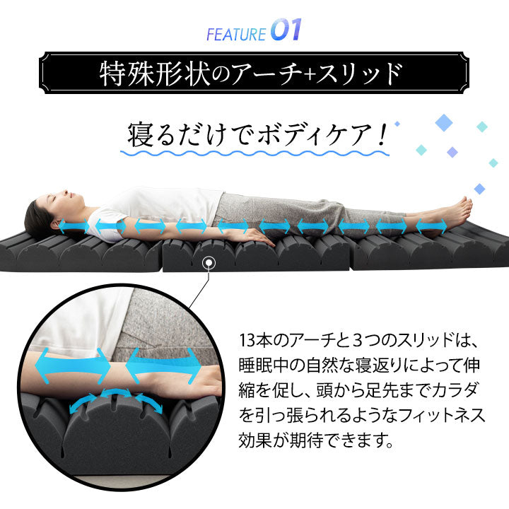 フィットネスマットレス シングル 三つ折り 折りたたみ 高反発