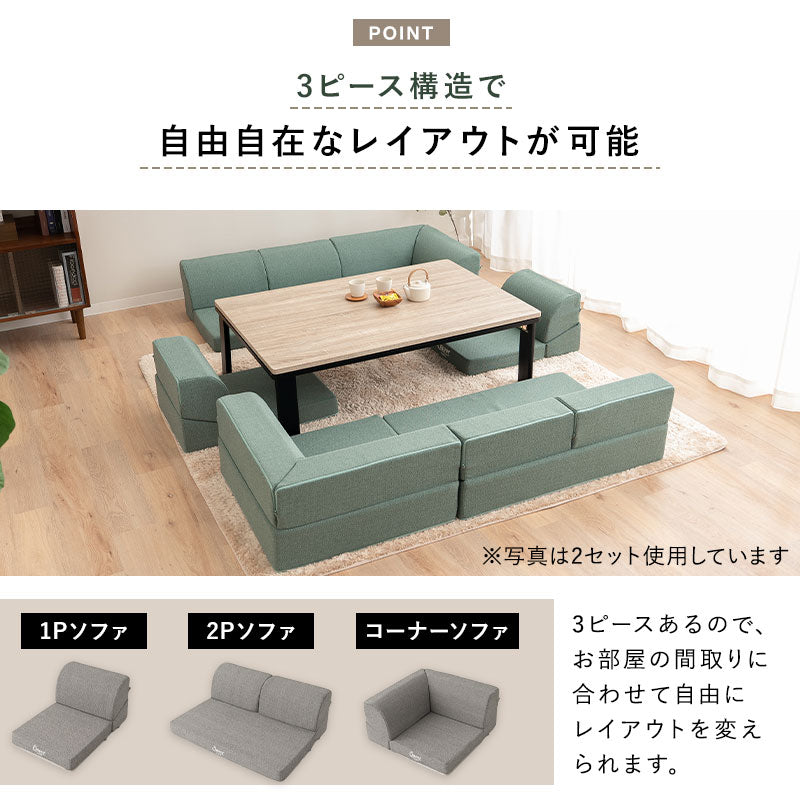 フロアソファ ローソファ 幅188cm 4人掛け 3.5人掛け 3人掛け