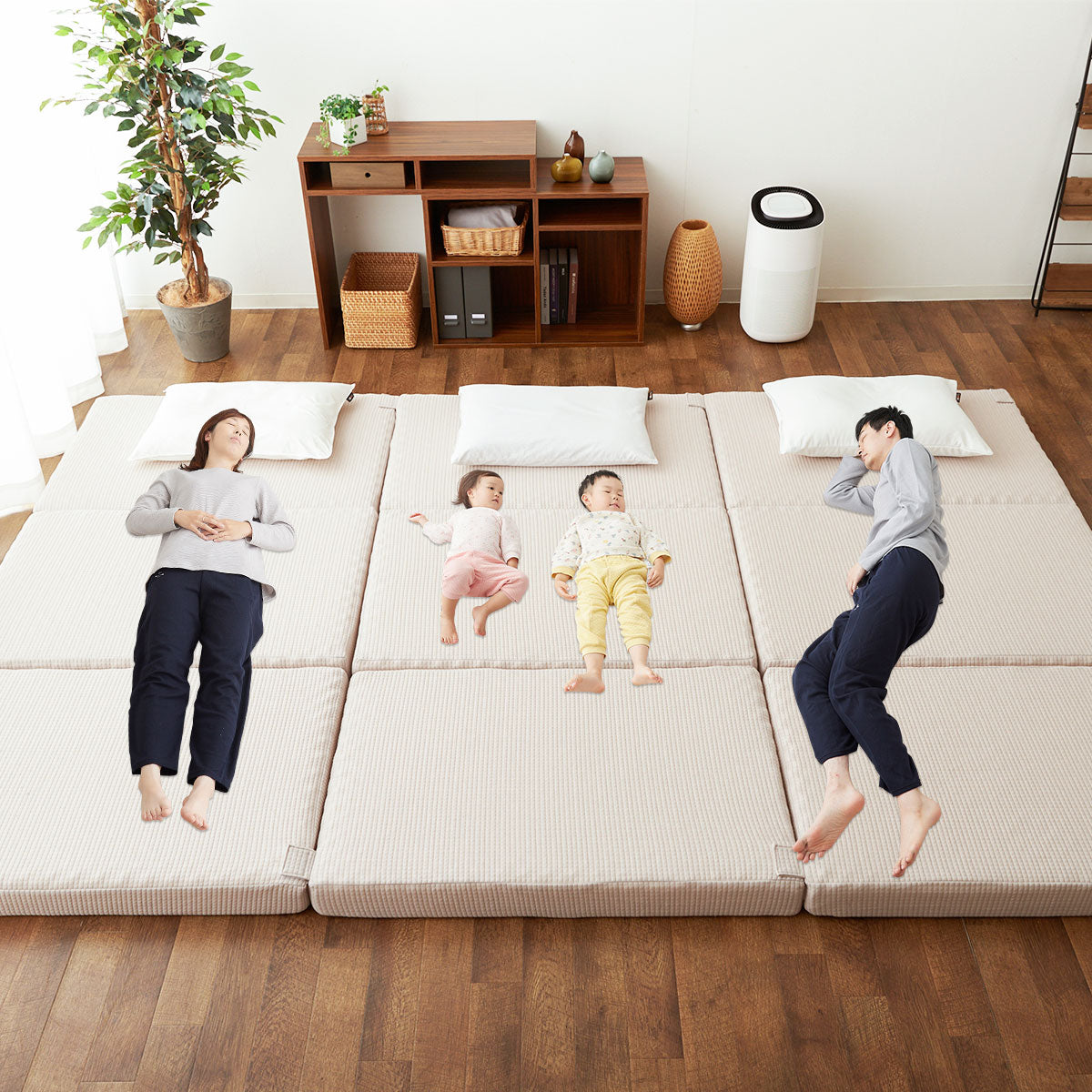 ファミリーマットレス 連結可能 折りたたみ 高反発 家族 子供 大きい