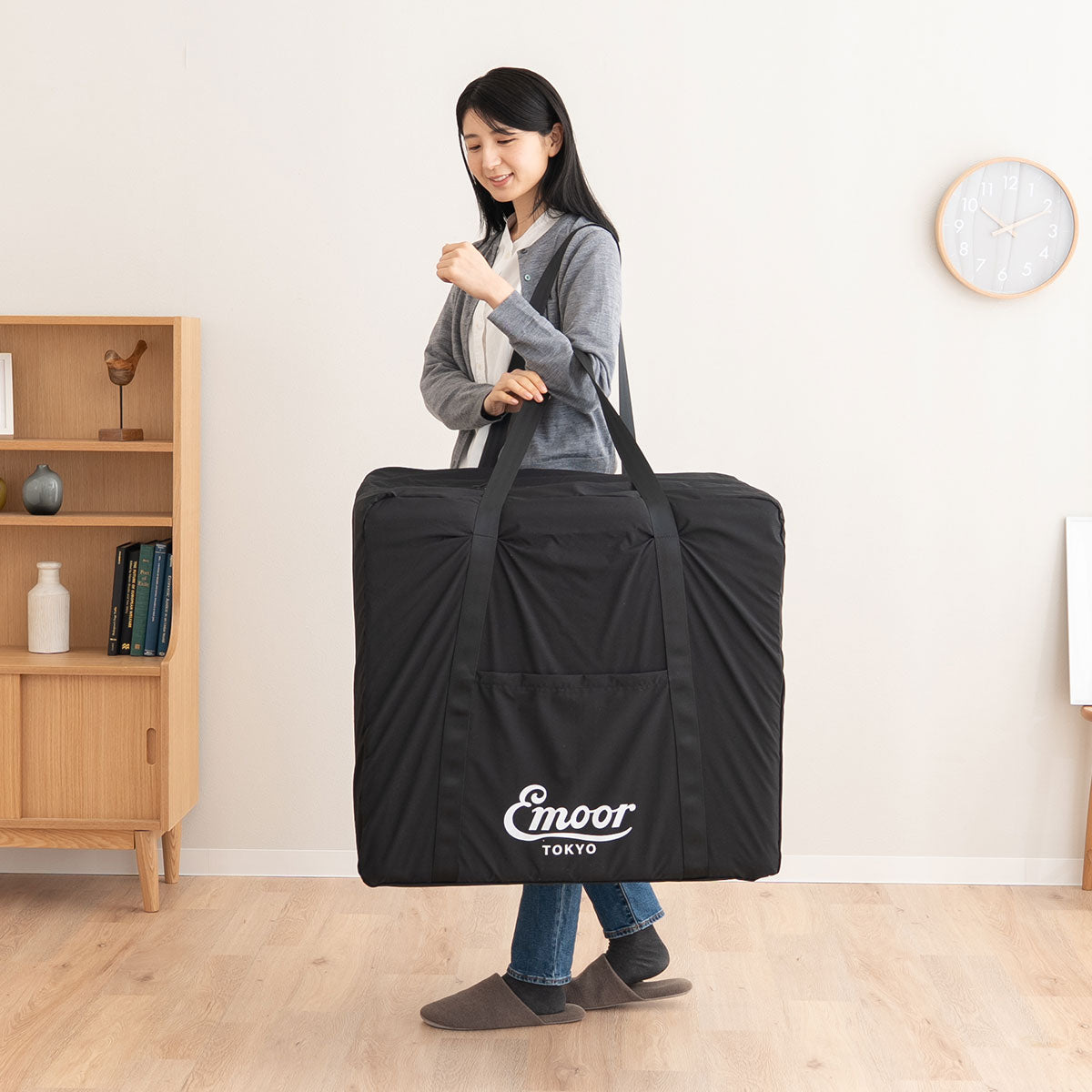 ごろ寝マットレス専用収納バッグ セミシングルショート コンパクト