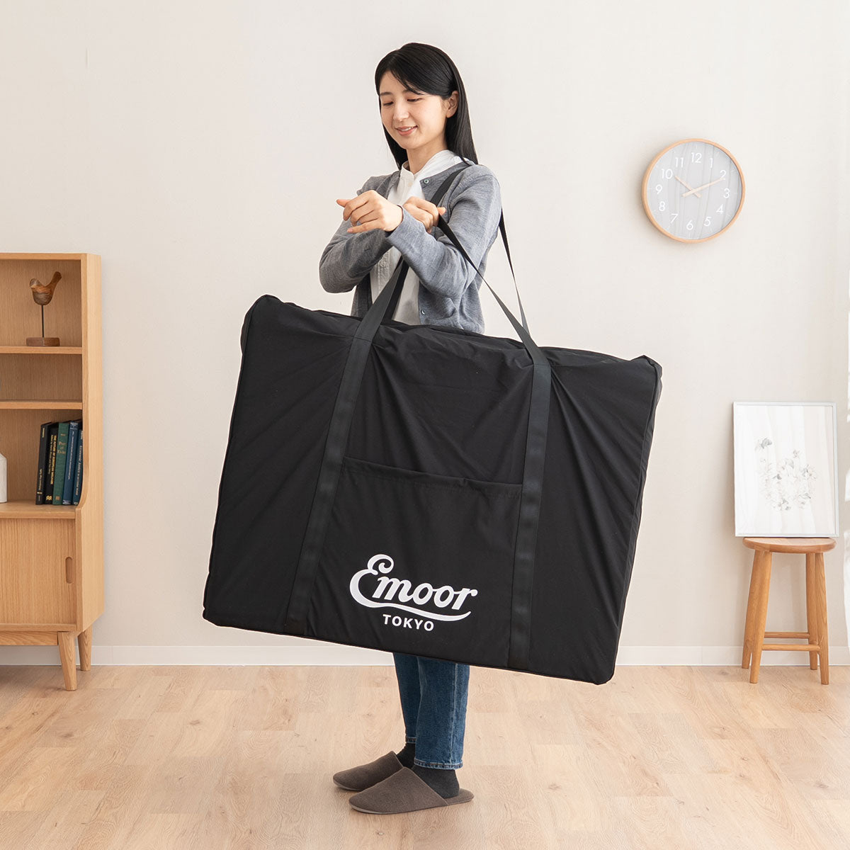 ごろ寝マットレス専用収納バッグ セミシングルショート コンパクト