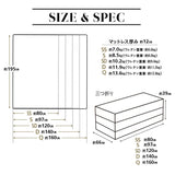 グランドマットレス 選べる5サイズ 三つ折り 高反発 折りたたみ マットレス 厚さ12cm 抗菌加工 敷き布団 床対応 ベッド対応 ショールーム体験可