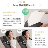 椅子に座るときの首と腰のための枕 椅子用クッション 首枕 腰枕 ヘッドレスト ネックピロー ランバーサポート 腰当て 背当て 固定バンド付き