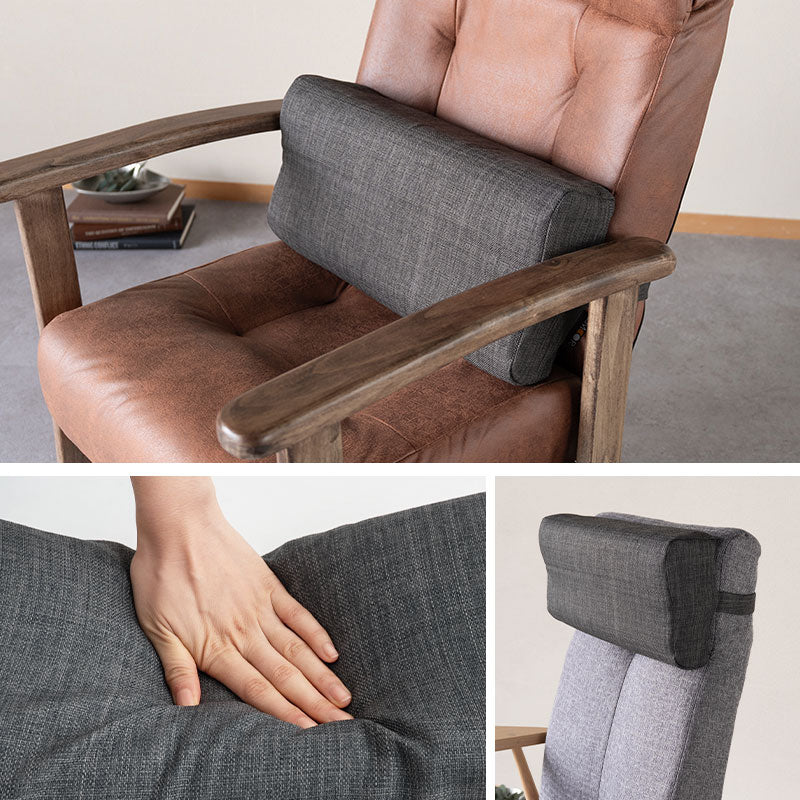 椅子に座るときの首と腰のための枕 椅子用クッション 首枕 腰枕 ヘッドレスト ネックピロー ランバーサポート 腰当て 背当て 固定バンド付き