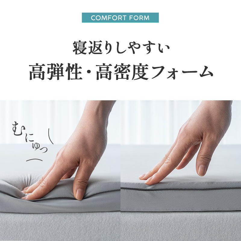 オーバーレイマットレス トッパー LEVIA レヴィア 収納バッグ付き 高弾性 ウレタン やわらか ロールマットレス ベッドマットレス 薄型 一枚物 遠征 出張 宿泊施設 アウトドア キャンプ 車中泊 狭小住宅 避難用 来客用 ショールーム体験可