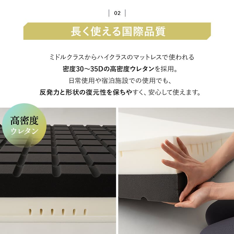 ミレニアム ノンコイル マットレス シングル 極厚 20cm 3層構造 低反発
