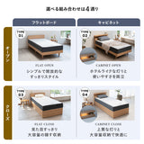 スタンダードベッド ノンコイルマットレス 2点セット シングルサイズ ヘッドボード付き コンセント付き 収納付き 高さ調節可能 木製 天然木 すのこ スノコ ベッドフレーム 極厚ウレタンマットレス 調湿 高通気 湿気対策 カビ対策 来客用 ORVA オルヴァ MILLENNIUM ミレニアム