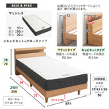 スタンダードベッド ノンコイルマットレス 2点セット シングルサイズ ヘッドボード付き コンセント付き 収納付き 高さ調節可能 木製 天然木 すのこ スノコ ベッドフレーム 極厚ウレタンマットレス 調湿 高通気 湿気対策 カビ対策 来客用 ORVA オルヴァ MILLENNIUM ミレニアム