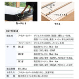スタンダードベッド ノンコイルマットレス 2点セット シングルサイズ ヘッドボード付き コンセント付き 収納付き 高さ調節可能 木製 天然木 すのこ スノコ ベッドフレーム 極厚ウレタンマットレス 調湿 高通気 湿気対策 カビ対策 来客用 ORVA オルヴァ MILLENNIUM ミレニアム