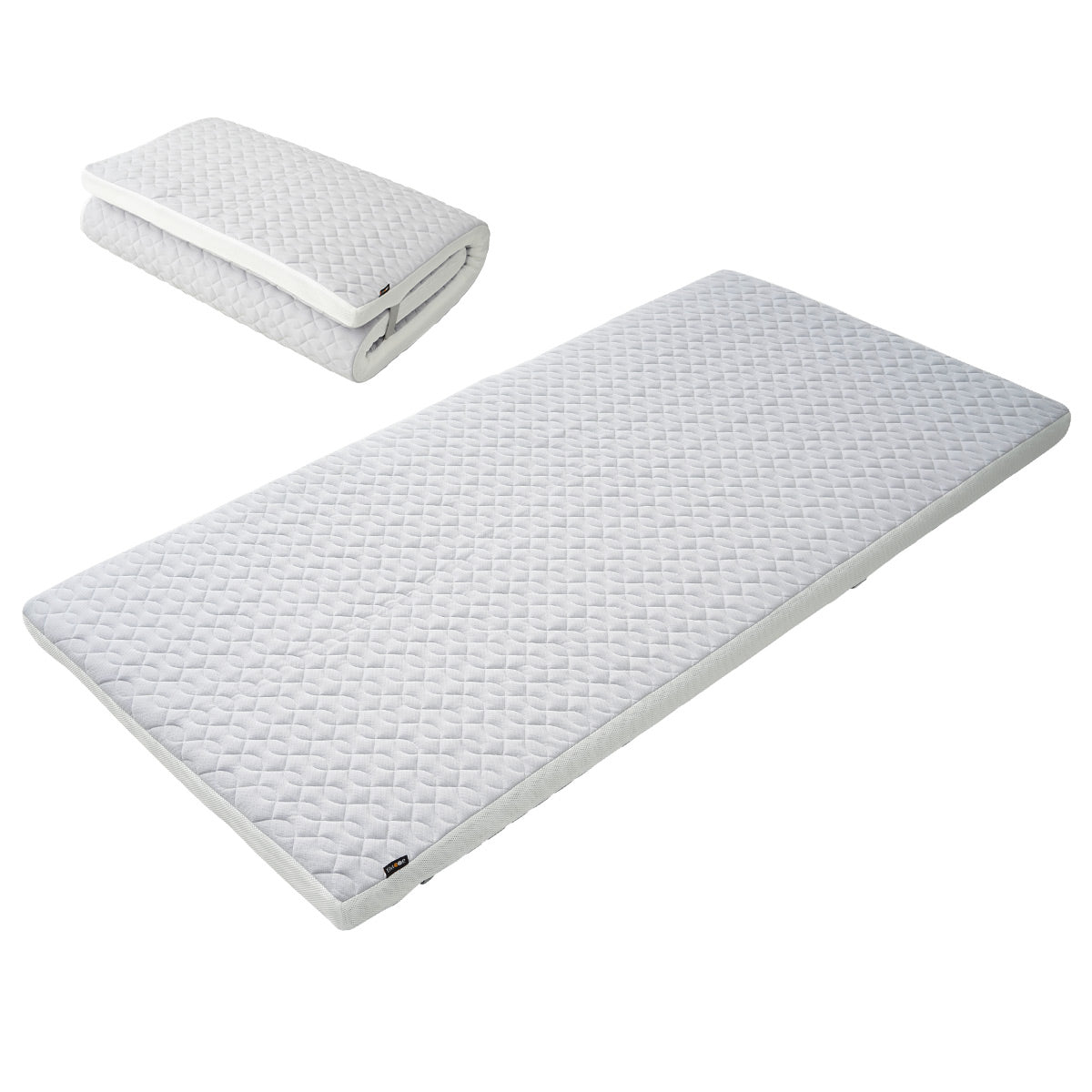 寝心地が選べる 布団マットレス シングルサイズ 収納バンド付き 低反発 高反発 2層構造 リバーシブル わた入りカバー 折りたたみ 三つ折り 3つ折り FUTONマットレス