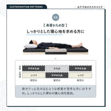 モデュールマットレス 三つ折り 折りたたみマットレス 寝心地カスタマイズ可能 極厚 14cm 高反発 高弾性 ウレタン 2層構造