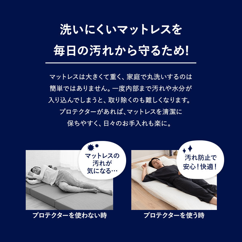 マットレスプロテクター ボックスシーツタイプ シングル セミダブル ダブル クイーン 防水カバー 防水シーツ マットレス ベッド 宿泊施設 介護