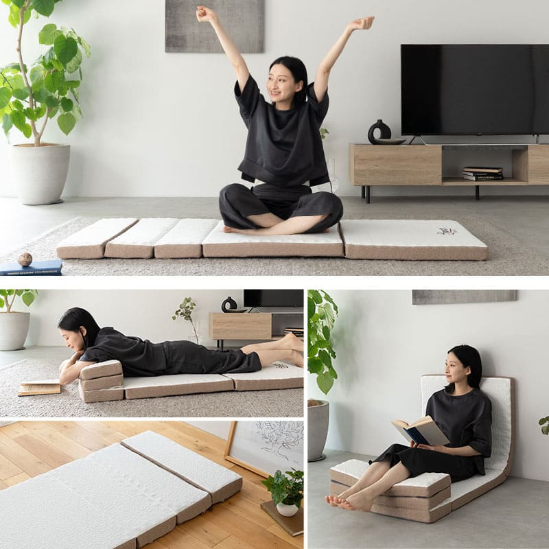 Nestleap】 5つ折り ごろ寝マット 幅65cm コンパクトショート 専用