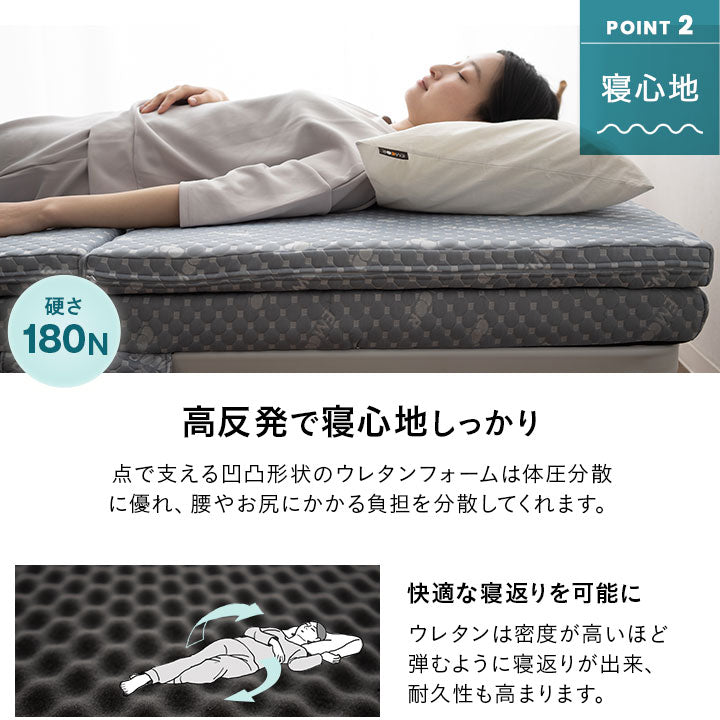 敷いたまま折りたためる 折りたたみベッド専用マットレス