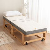 敷いたまま折りたためる 折りたたみベッド専用 マットレス 65×180cm コンパクトショートサイズ 2層構造 極厚 滑り止め加工 変則3つ折り形状