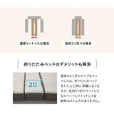 敷いたまま折りたためる 折りたたみベッド専用 マットレス シングルサイズ 2層構造 極厚 滑り止め加工 変則3つ折り形状 ショールーム体験可