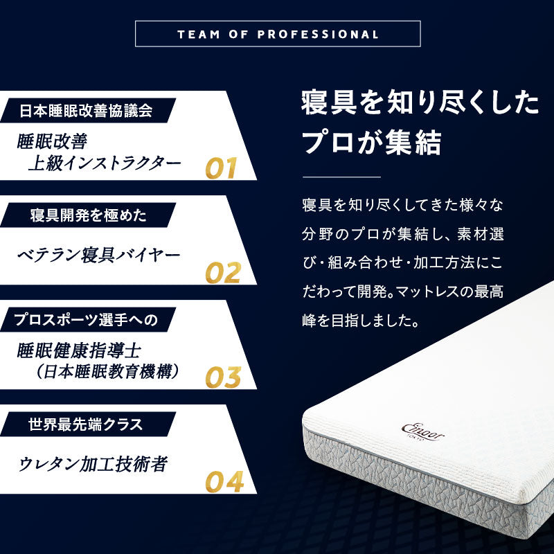 EMOOR PREMIUM MATTRESS プレミアムマットレス シングル セミダブル ダブル フラットタイプ 一枚もの 極厚 20cm 高反発ウレタン 3層構造