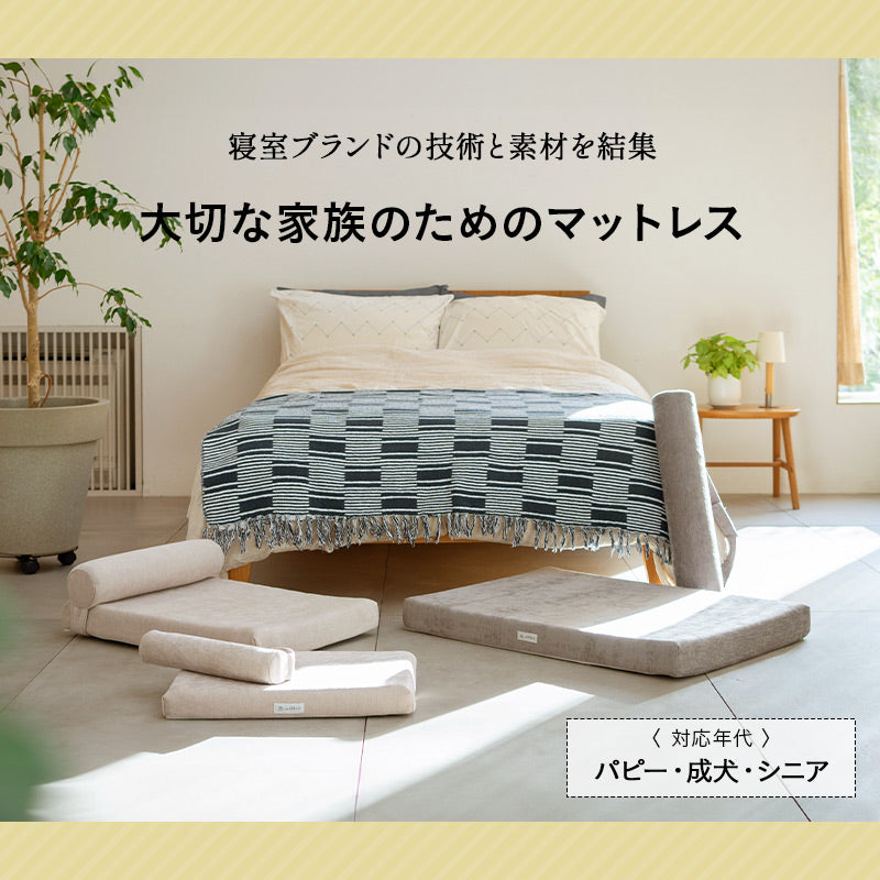 愛犬専用 体圧分散 プレミアム ドッグ マットレス 枕が 動かせる 低床