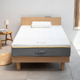 REMONマットレス α アルファ セミダブルサイズ 極厚 22cm 3層構造 低ホルムアルデヒド 高反発ウレタン 取っ手付き