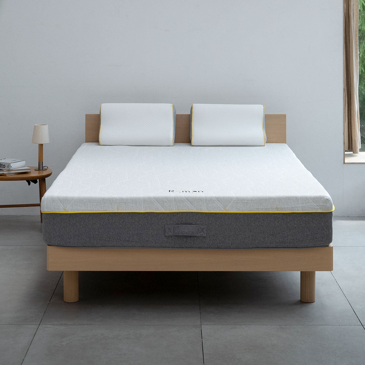 REMONマットレス β ベータ ダブルサイズ 極厚 25cm 4層構造 低ホルムアルデヒド 低反発ウレタン 高反発ウレタン 取っ手付き