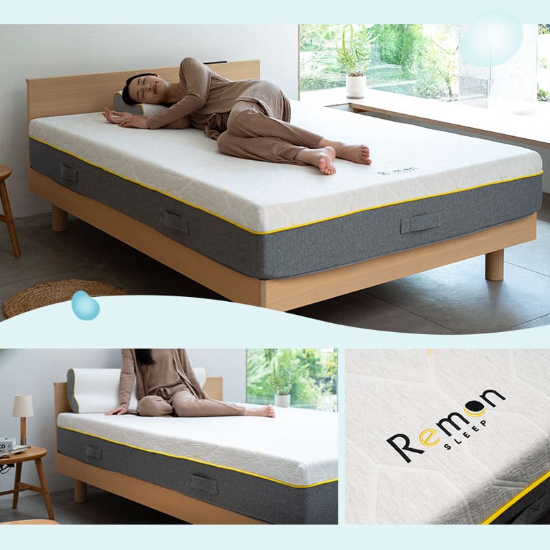 REMONマットレス β ベータ シングルサイズ 極厚 25cm 4層構造 低ホルムアルデヒド 低反発ウレタン 高反発ウレタン 取っ手付き