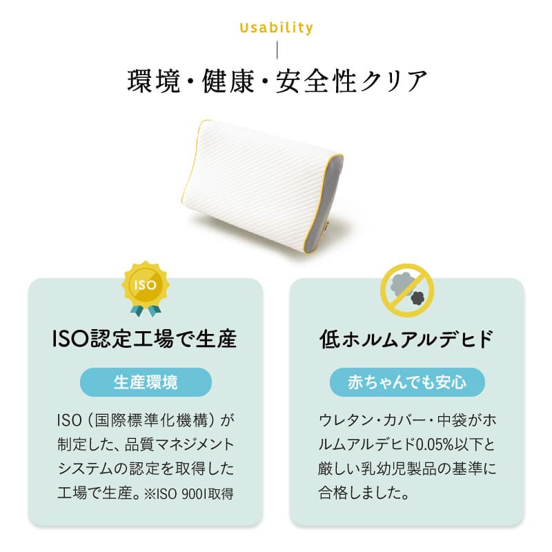 4層構造ピロー 好みの高さと触感にカスタマイズ可能 低ホルムアルデヒド 低反発ウレタン