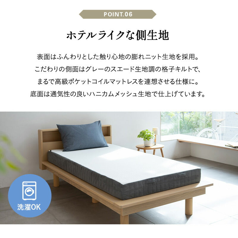 ロイヤルマットレス シングルサイズ 高弾性 ノンコイルマットレス 極厚 15cm 高反発 ウレタン 2層構造 寝返りサポート ホテルマットレス