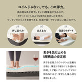 EMOOR ULTIMATE MATTRESS アルティメットマットレス シングル ダブル フラットタイプ 一枚もの 超極厚 22cm 高反発ウレタン 5層構造