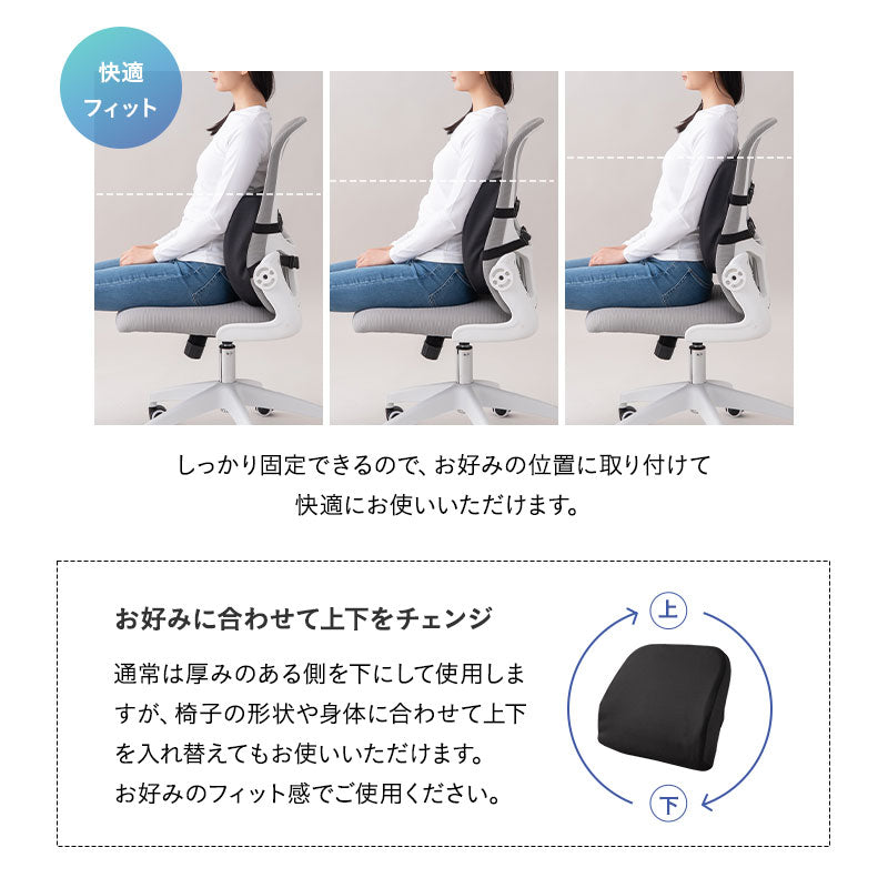 Well Doctor ウェルドクター 腰プロテクター ラテックス 背もたれクッション ランバーサポート 腰枕 腰当て 背当て 固定バンド付き