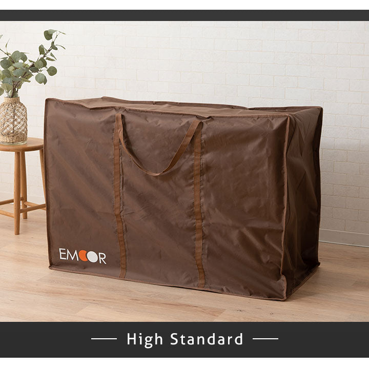 布団セット収納ケース ハイスタンダード 4点セット (掛け布団・敷き布団・枕・毛布1枚程度対応) 持ち手付き 通気孔付き バッグ