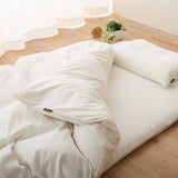 日本製 布団8点セット ダブル （掛け布団・敷き布団・枕×2・掛け布団カバー・敷き布団カバー・枕カバー×2） 抗菌 防臭 防ダニ 掛け敷き枕 組布団 カバー付き 非圧縮