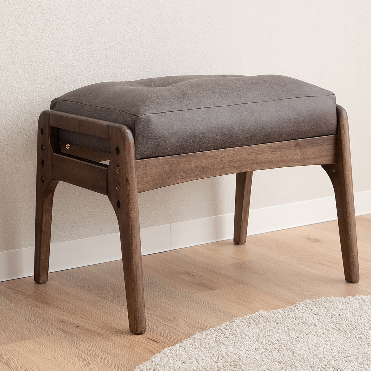 高座椅子用 オットマン スツール 完成品 高さ調節可能 ベンチ チェア