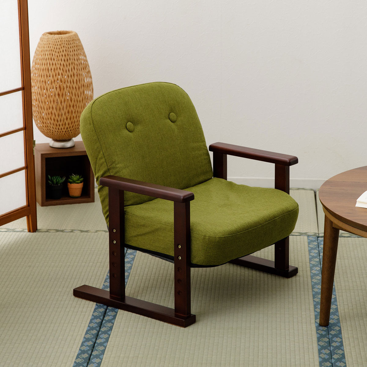 高座椅子 組立不要 「こころ」コンパクト 座面高4段階調節