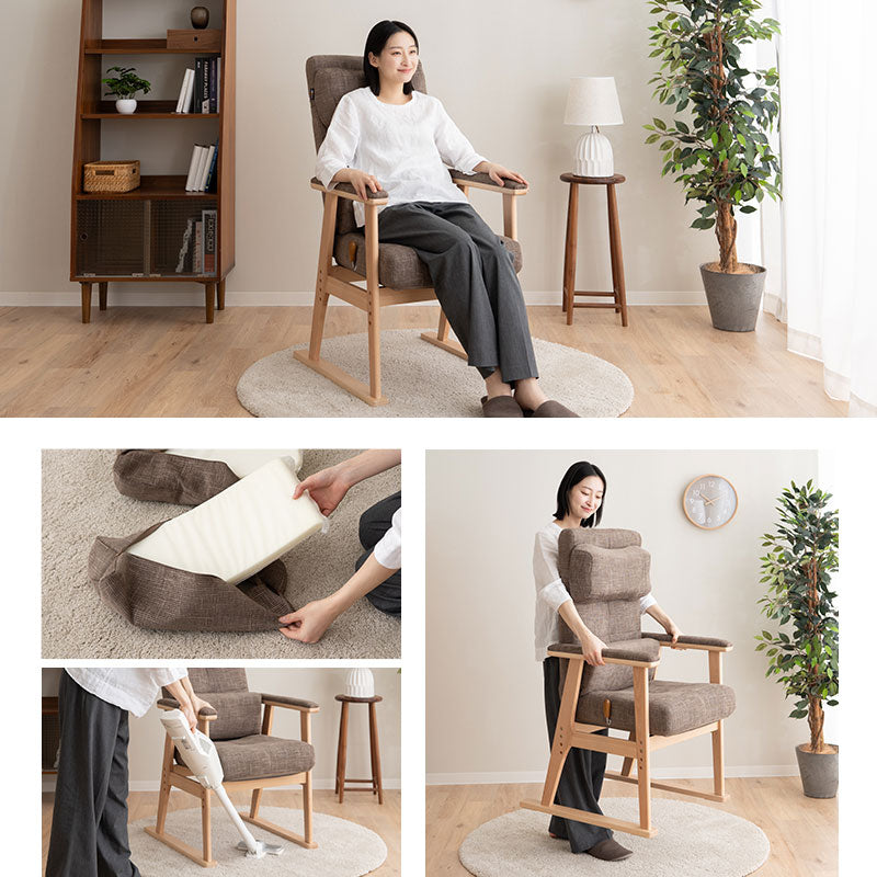 背もたれにこだわった リクライニングチェア 無段階