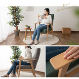 ブナ無垢材の ポケットコイル高座椅子 リクライニングチェア 7段階リクライニング レバー式 ダイニング 食卓椅子 書斎 リビング 簡単組立