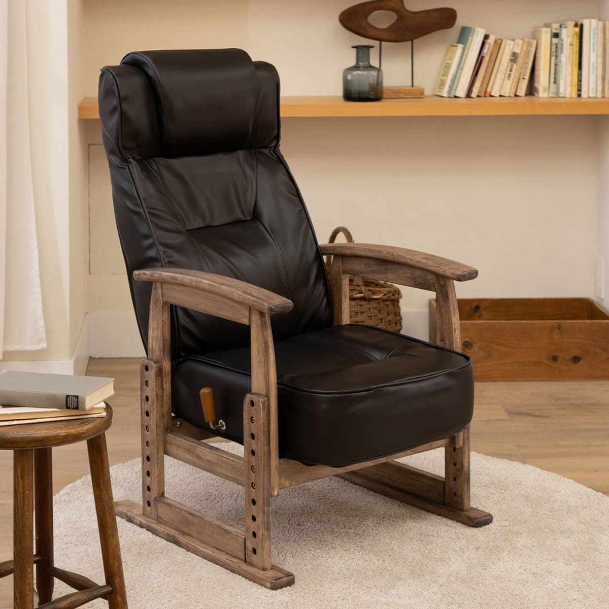 立ち上がりを考えた ポケットコイル 高座椅子 リクライニング