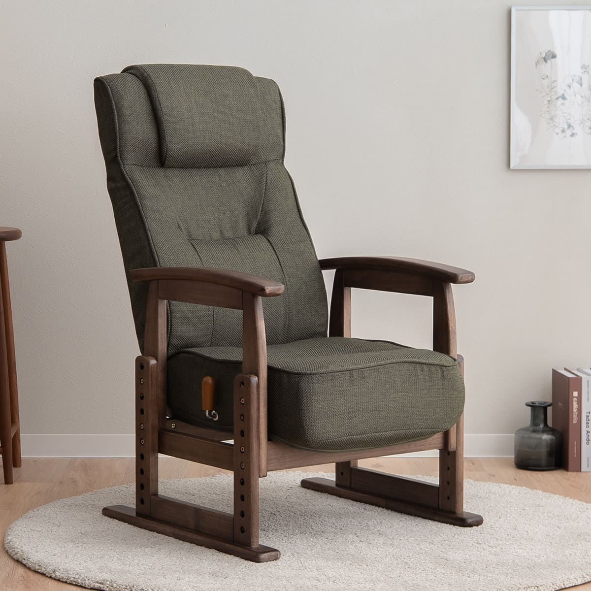 立ち上がりを考えた ポケットコイル 高座椅子 リクライニング