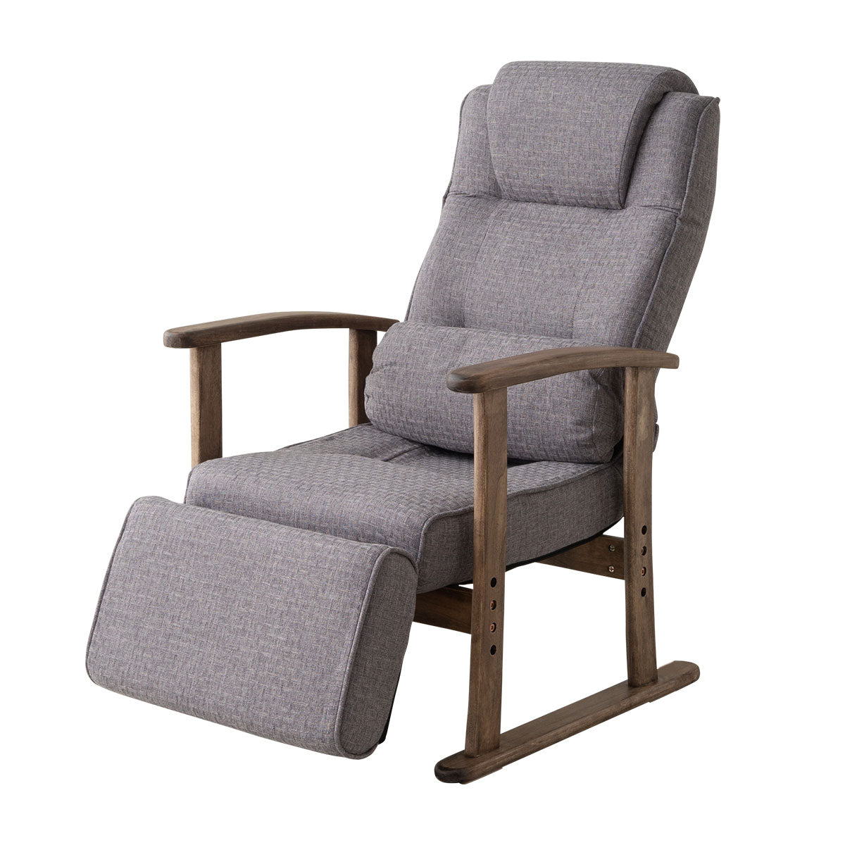 ポケットコイル 高座椅子 「かなた」 調節できるオットマン付き