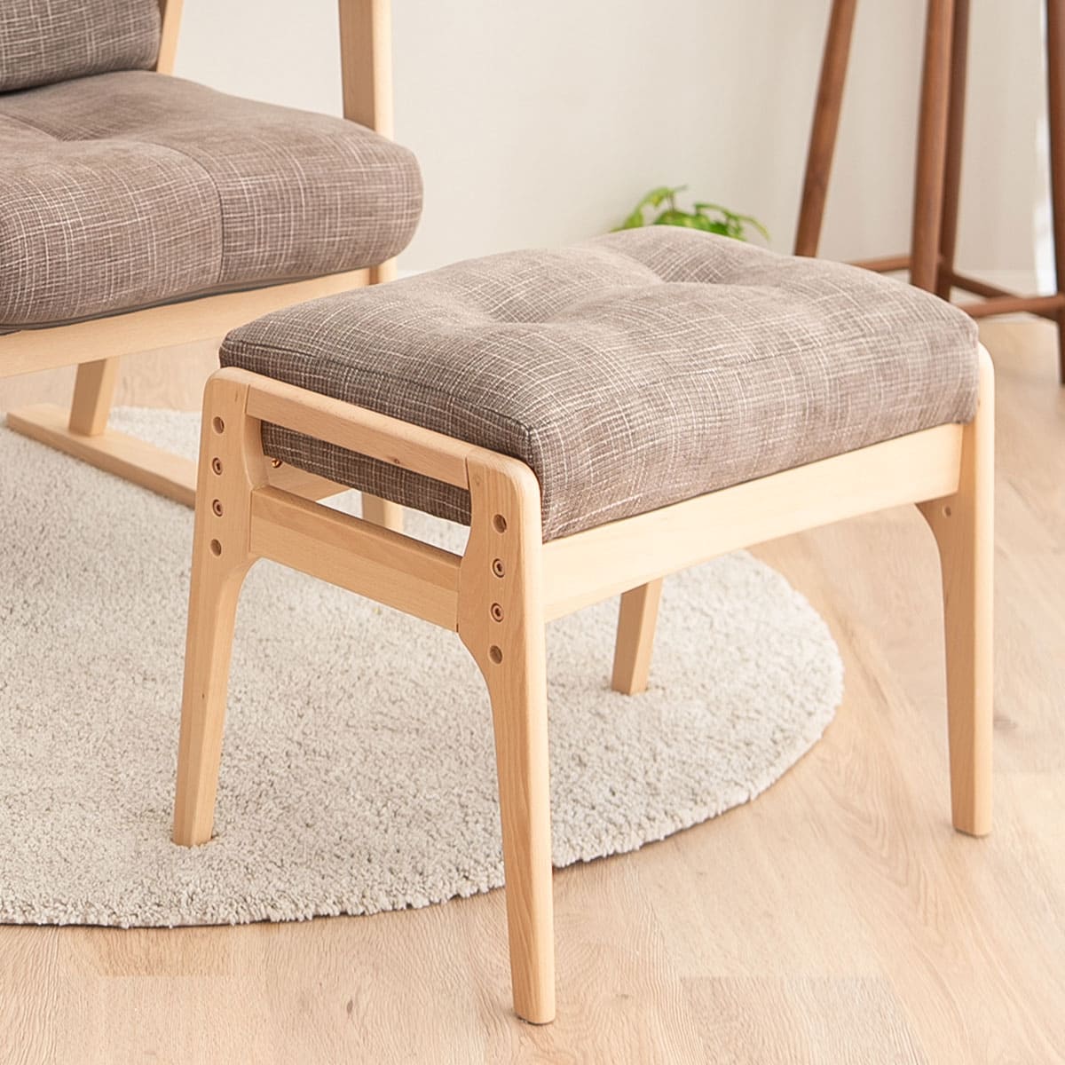 オットマン スツール ベンチ 「akari-あかり」 完成品 高さ調節