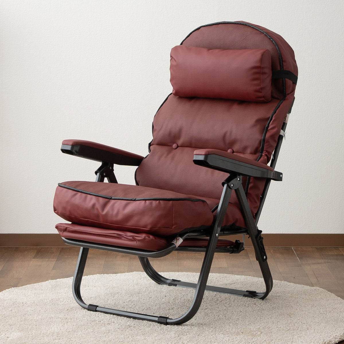 本革 レザー リクライニングチェア オットマン付き リクライニングチェア 完成品 本革 レザー オットマン