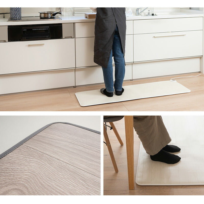 ホットキッチンマット130幅 SB-KM130 N/D 椙山紡織[フローリングタイプ ホットカーペット 床暖房 ヒーター ホットマット b-g] | 日本製 ホットキッチンマット 幅130cmタイプ ナチュラル