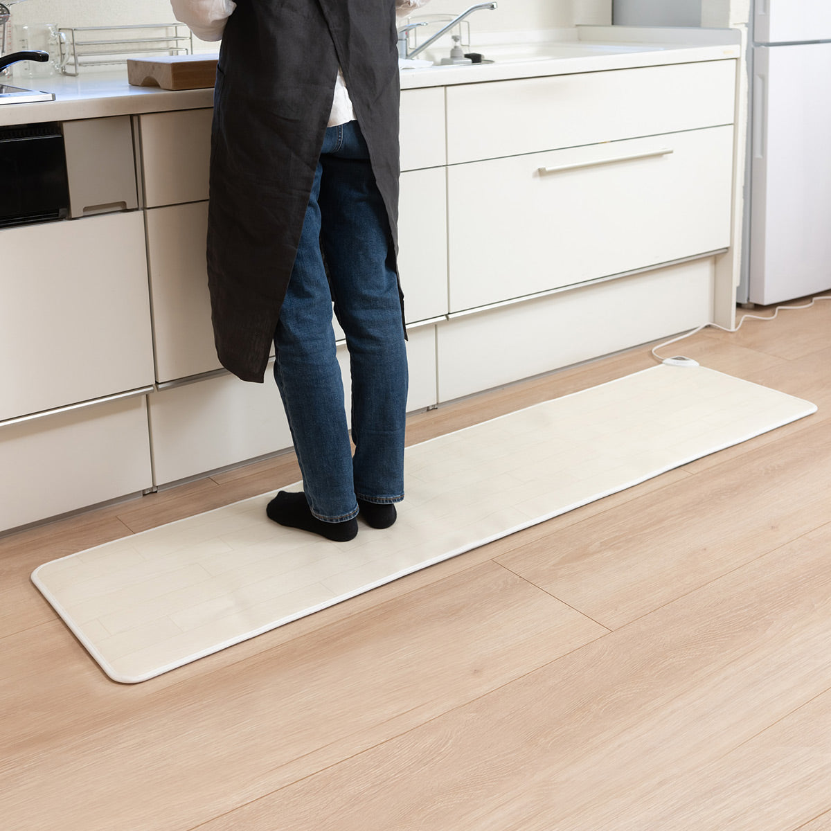 ホットキッチンマット 幅180cmタイプ ナチュラルブラウン SB-KM180 ホットキッチンマット 幅180cm 日本製 防水 抗菌 防カビ 省エネ