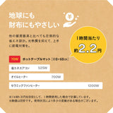 ホットテーブルマット 110×60cm 日本製 防水 抗菌 防カビ 滑り止め付き 暖房器具