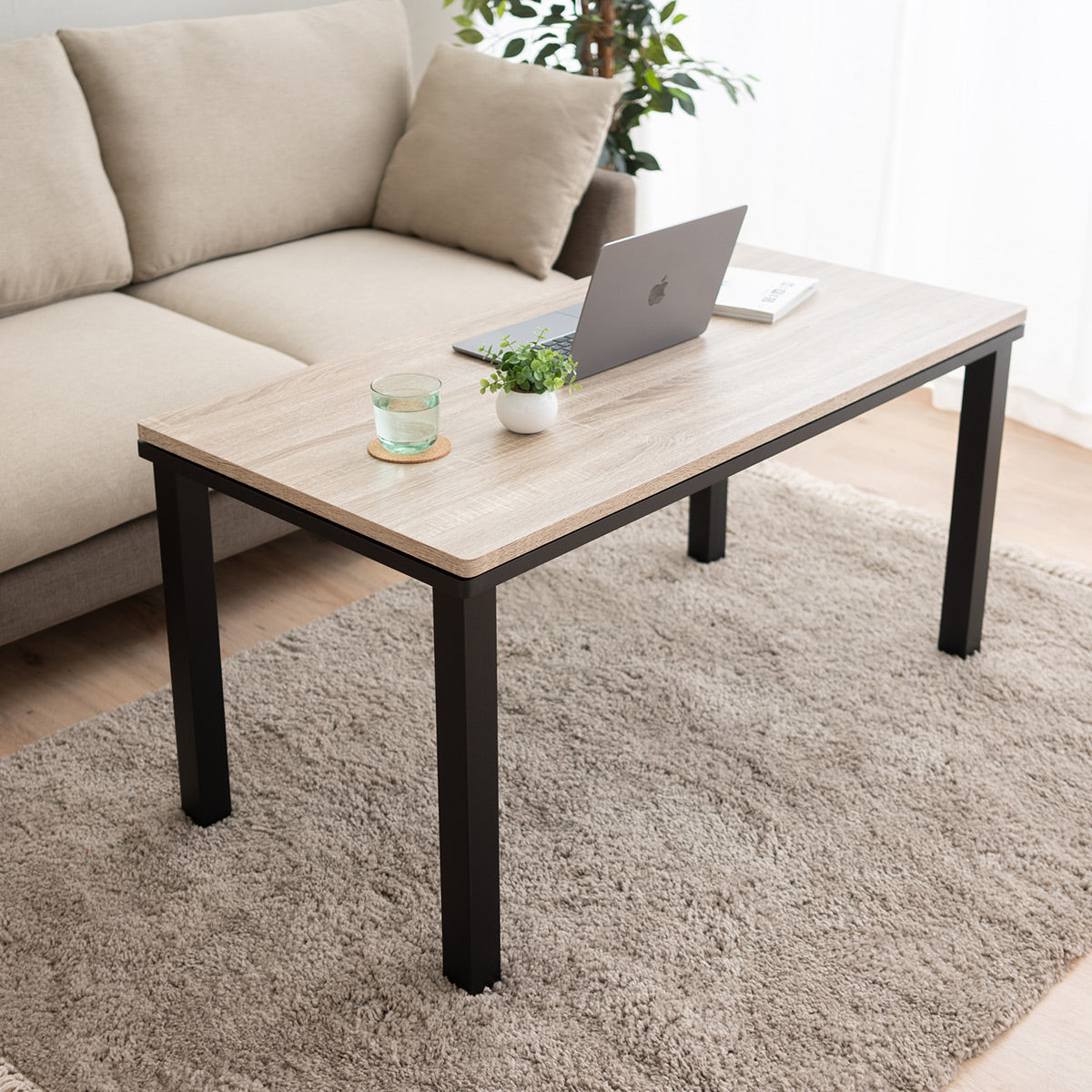 こたつテーブル＋こたつ掛け布団 セット ハイタイプ 幅120cm DIVANO
