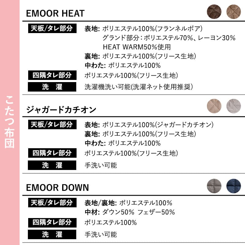 こたつテーブル＋こたつ掛け布団 セット 長方形 幅80cm ハイタイプ 省スペースデザイン