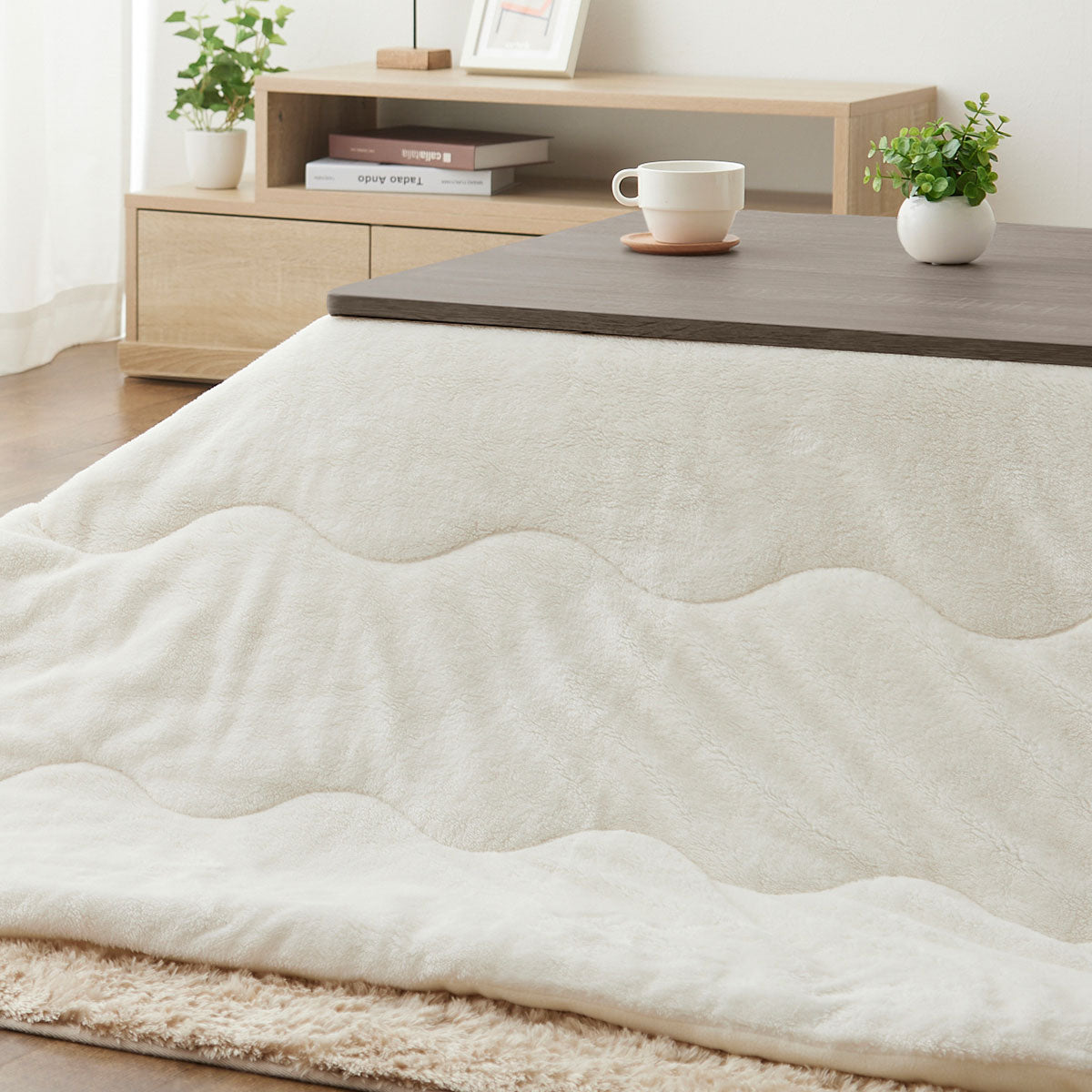 こたつテーブル＋こたつ掛け布団 セット 長方形 120cm