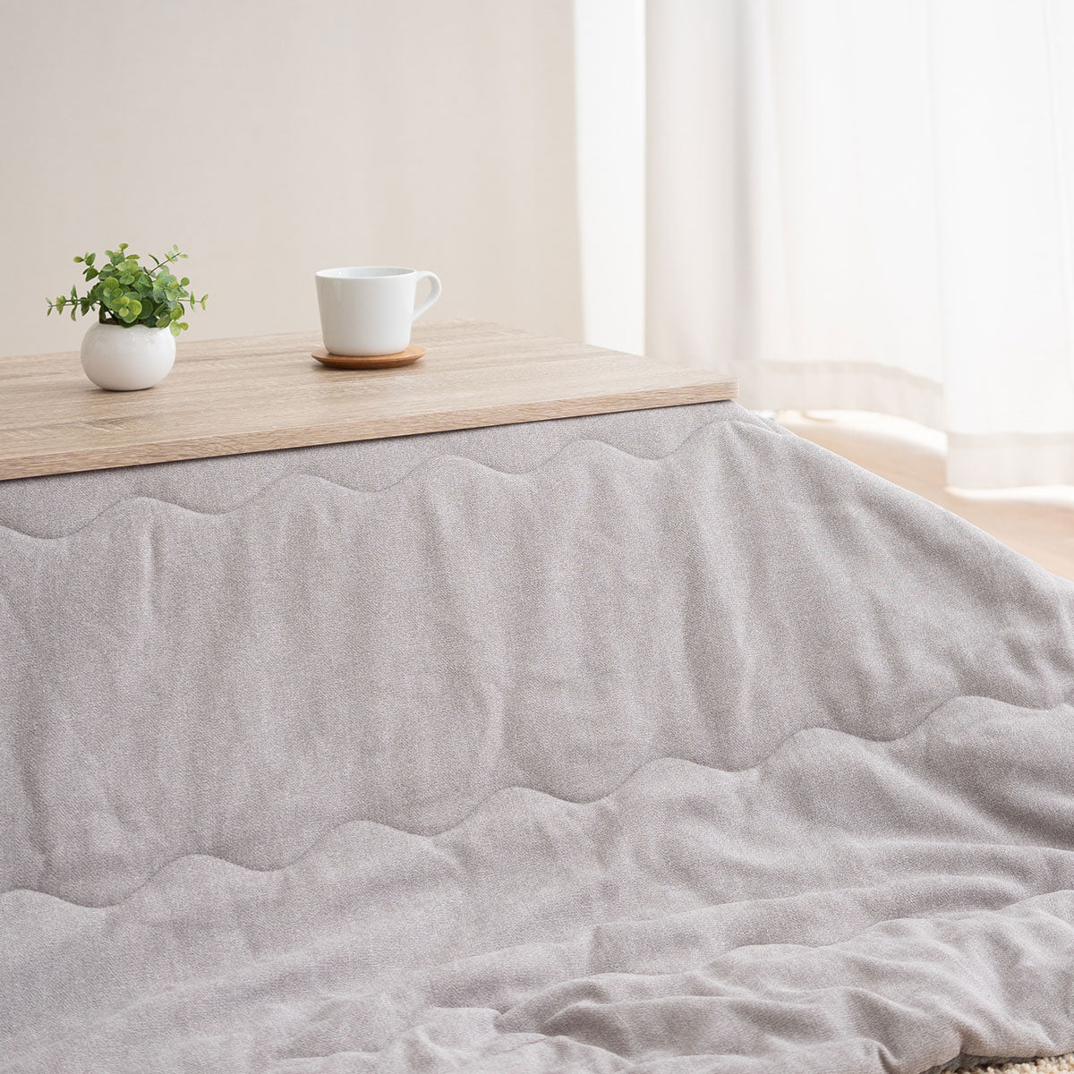 こたつテーブル＋こたつ掛け布団 セット 長方形 120cm