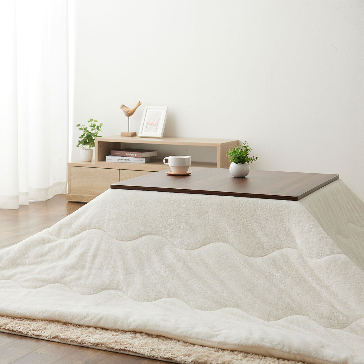 こたつテーブル＋こたつ掛け布団 セット 正方形 68cm