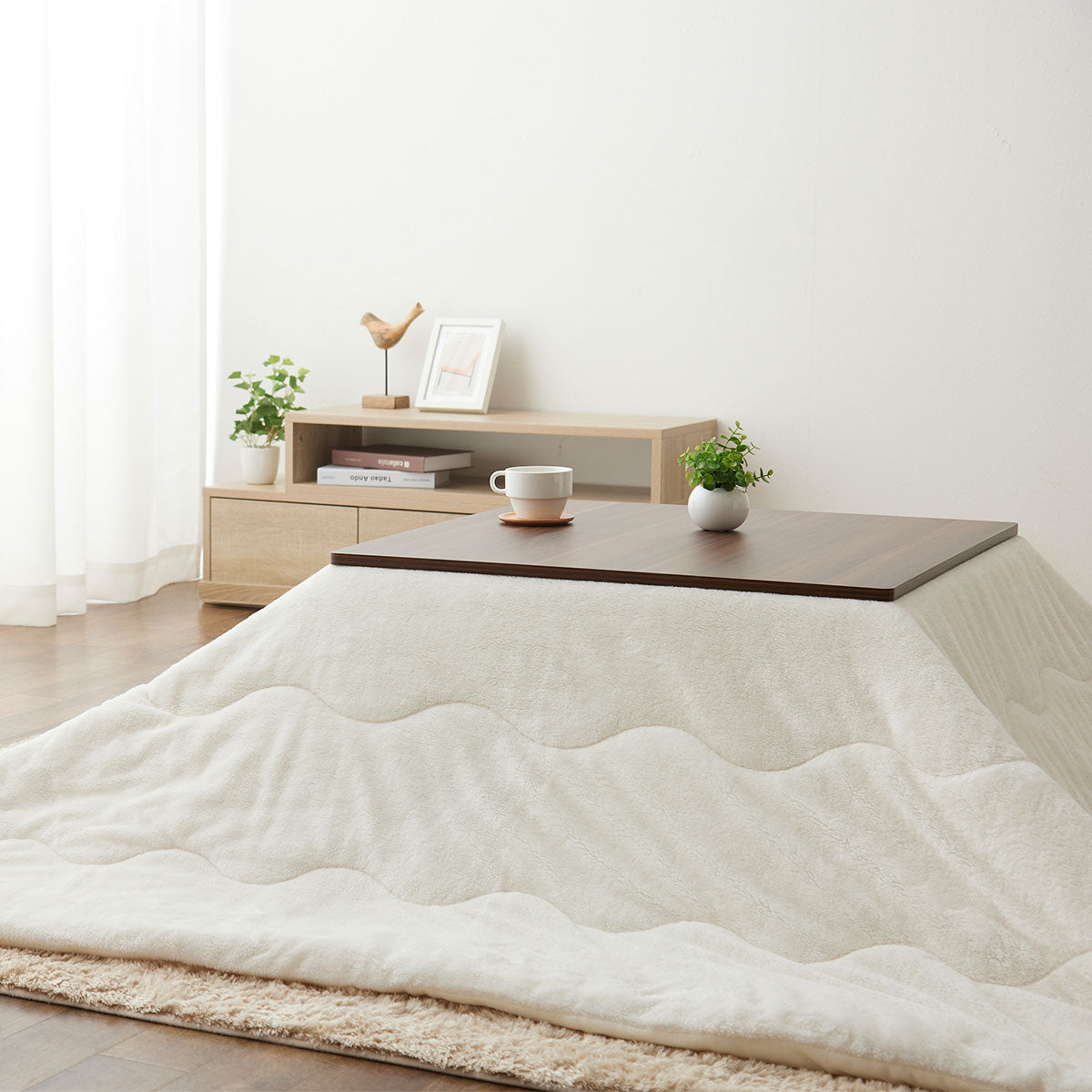 こたつテーブル＋こたつ掛け布団 セット 正方形 68cm