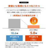 こたつテーブル＋こたつ掛け布団 セット 長方形 90cm